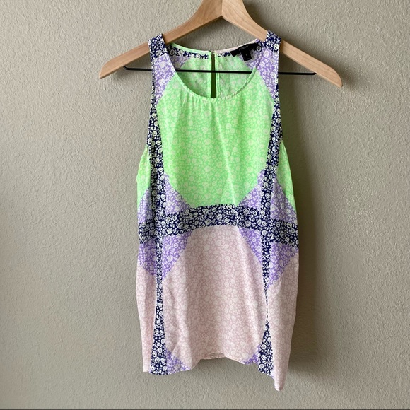 J Crew Ditsy Floral Tank Top D5 - Picture 3 of 7